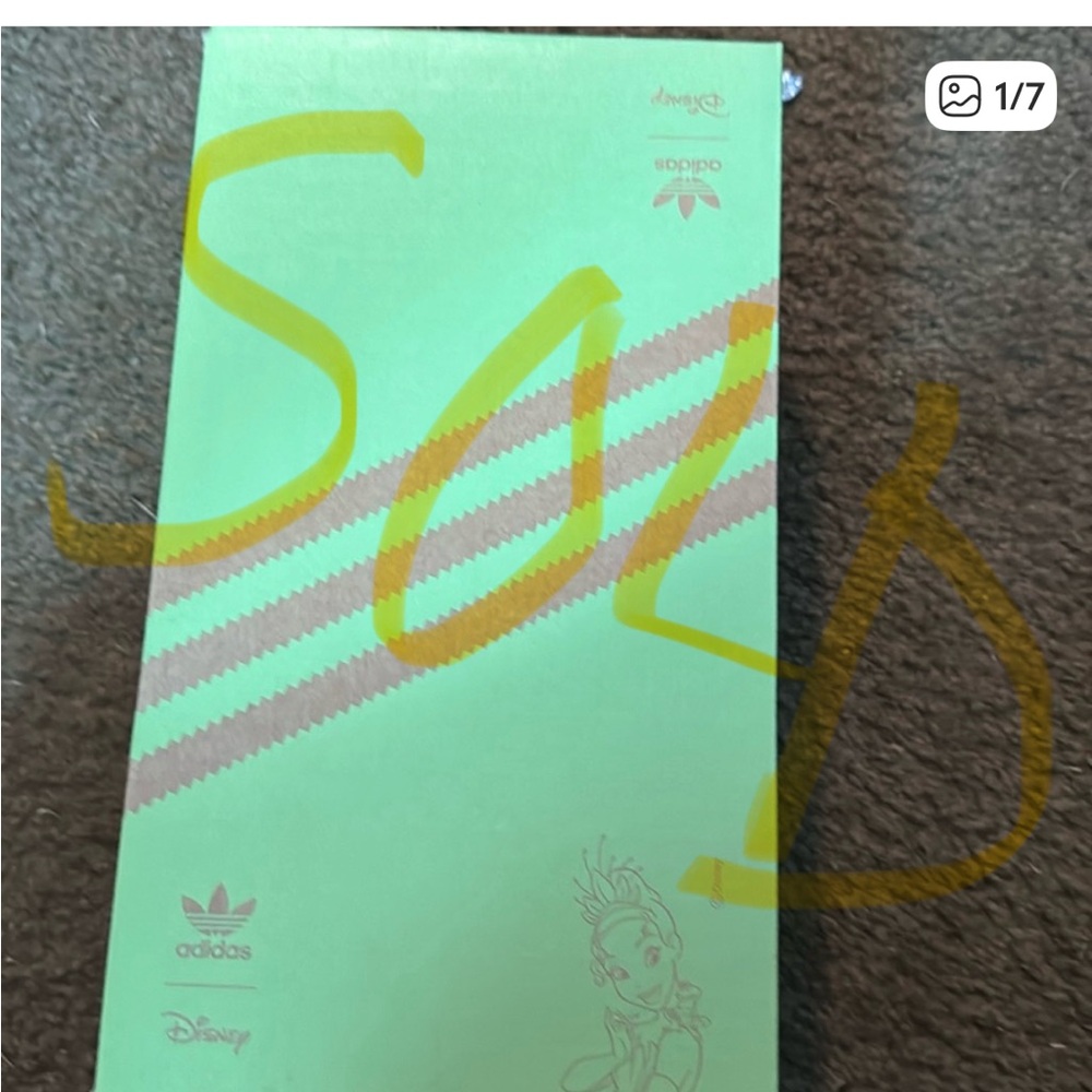 Princess Tiana Stan Smith adidas green/yellow/white size 10